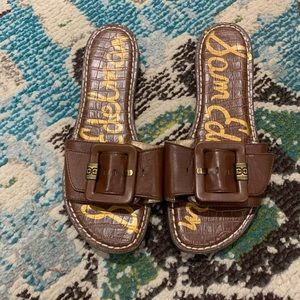 Sam Edelman slip on sandals with buckle, size 8